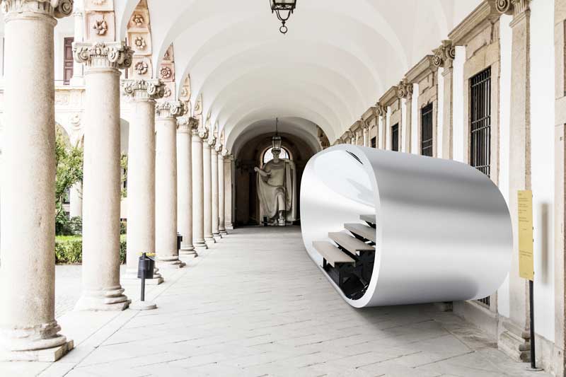 Amura,AmuraWorld,AmuraYachts, Francesco Forcellini presentó <em>Flow</em> en el Design Week 2023, en el Fuori Salone, en Interni Design Re-Evolution en la Universidad de Milán.