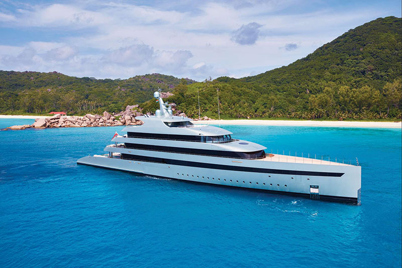 Amura,Feadship Savannah, launched by De Vries, is the shipyard’s first hybrid yacht. 