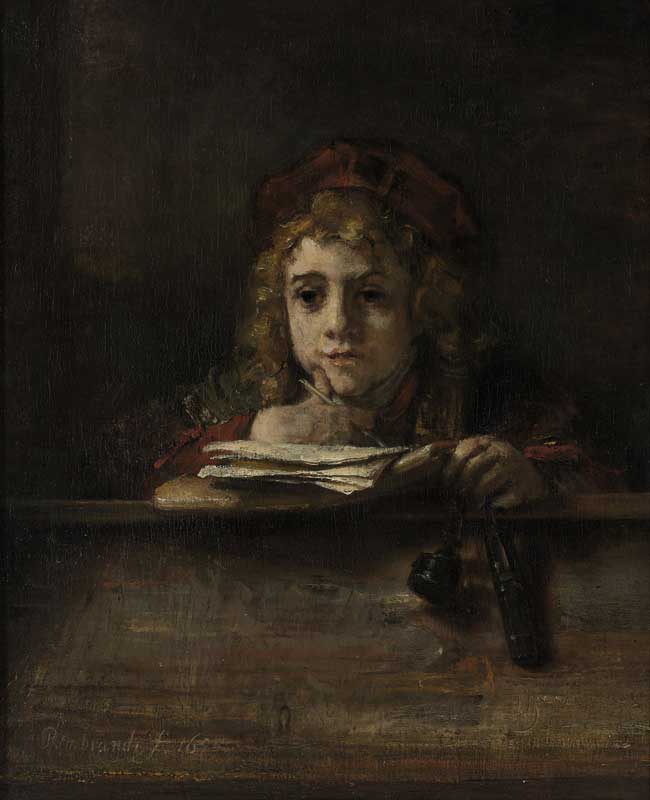 Amura,AmuraWorld,AmuraYachts, <em>Titus at his desk</em>. Rembrandt Harmenszoon van Rijn.