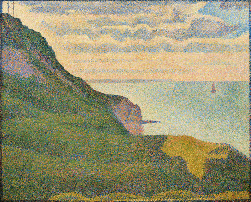 Amura,AmuraWorld,AmuraYachts, Paisaje marino de Georges Seurat <em><i>en Port-en-Bessin, Normandía</i></em> (1888), en la Galería Nacional de Arte, Washington, DC.