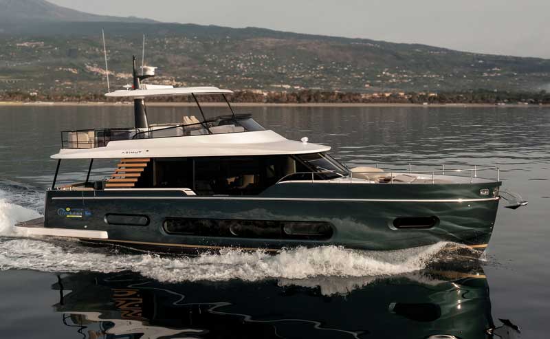 Amura,AmuraWorld,AmuraYachts, De modo experimental, un Azimut Magallanes 60 fue propulsado por biocombustible producido con materias primas 100% renovables.