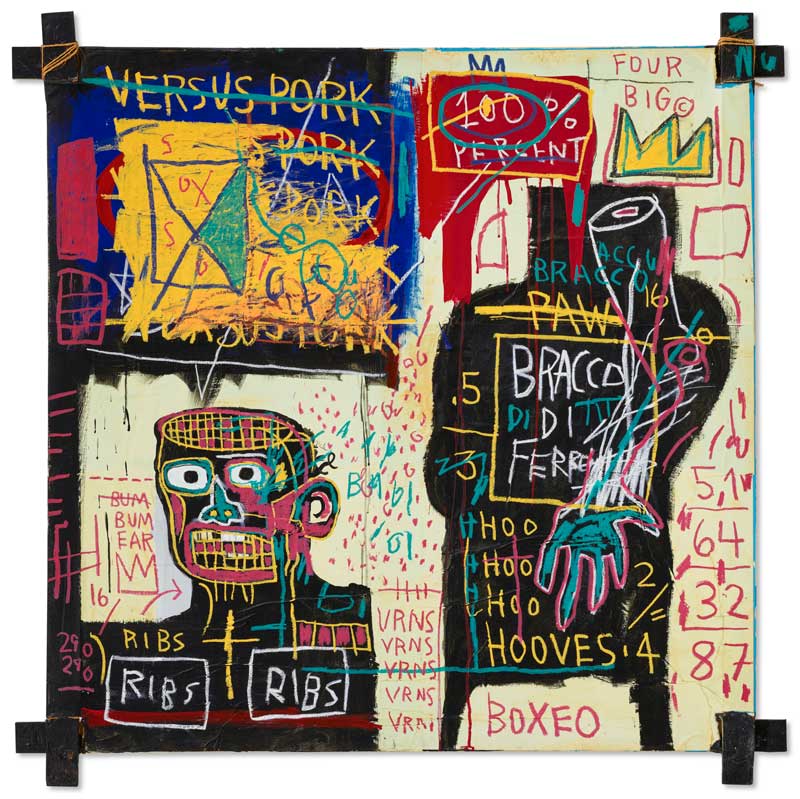 Amura,AmuraWorld,AmuraYachts, Jean-Michel Basquiat (1960-1988), <em><i>La versión italiana de Popeye no tiene cerdo en su dieta</i></em>, 1982. Vendido por 32’035.000 USD.