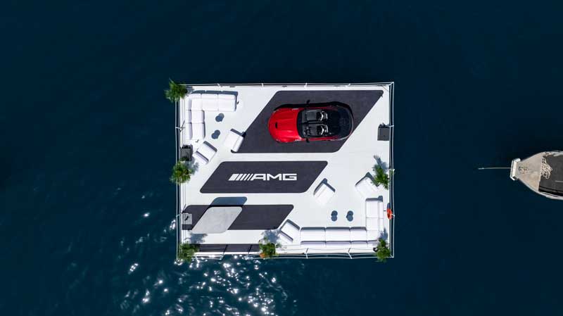 Amura,AmuraWorld,AmuraYachts, En medio del mar, frente a Mónaco, se colocó un <em>lounge</em> para conocer el Concept Mercedes-AMG Pure Speed.