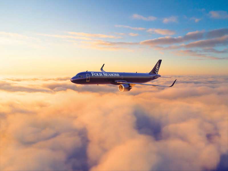 Amura,AmuraWorld,AmuraYachts, Los vuelos son realizados en un Airbus A321neo.