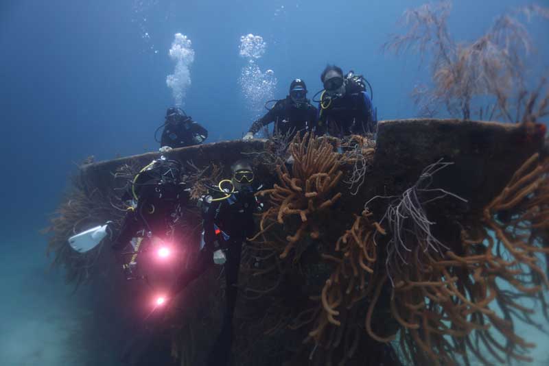 Amura,AmuraWorld,AmuraYachts, A sunken ship was the scene of our first dive.