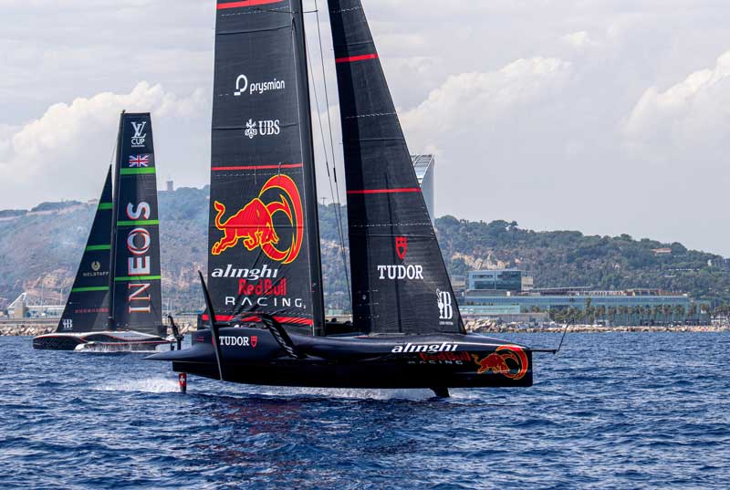 Amura,AmuraWorld,AmuraYachts, Alinghi Red Bull Racing e Ineos Britannia durante la Challenger Selection Series de la 37ª America's Cup Louis Vuitton.