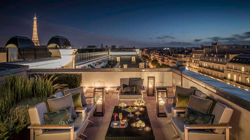 Amura,AmuraWorld,AmuraYachts, La Suite Rooftop Garden de The Peninsula Paris.