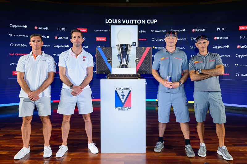 Amura,AmuraWorld,AmuraYachts, Ben Ainslie y Jimmy Spithill, de Ineos Brittania, Dylan Fletcher y Francesco Bruni, de Luna Rossa. / Foto: Ian Roman.