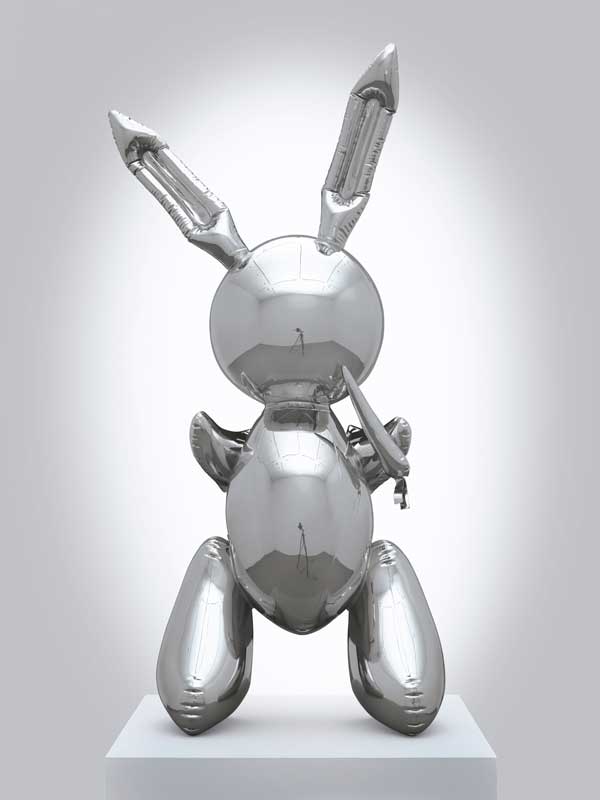 Amura,AmuraWorld,AmuraYachts, Jeff Koons, <em><i>Rabbit</i></em>, 1986. Acero inoxidable. 104.1 x 48.3 x 30.5 cm. Vendido por 91’075,000 dólares en 2019, en Christie's.