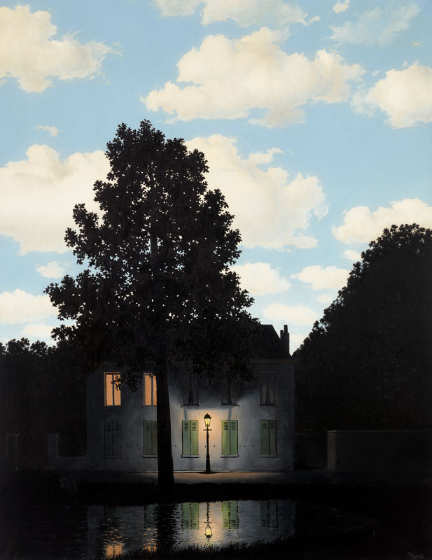 Amura,AmuraWorld,AmuraYachts, René Magritte, <em><i>El imperio de las luces</i></em>, 1954. Óleo sobre lienzo. 145.4 x 113 cm.