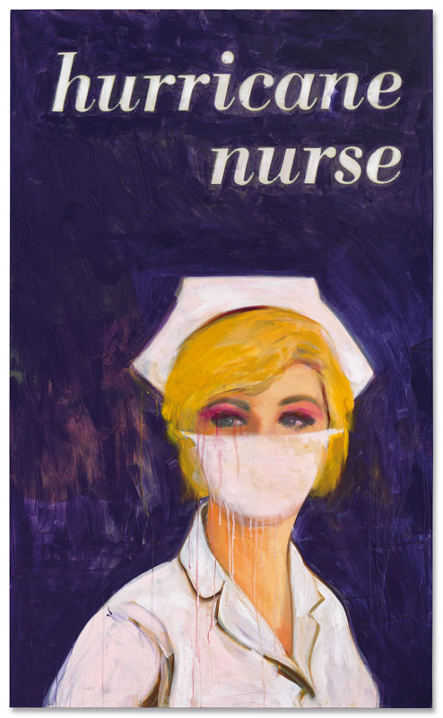 Amura,AmuraWorld,AmuraYachts, Richard Prince (n. 1949), <em><i>Hurricane Nurse (Enfermera del huracán)</i></em>, 2004. Acrílico e inyección de tinta sobre lienzo. 175.5 x 106.8 cm.