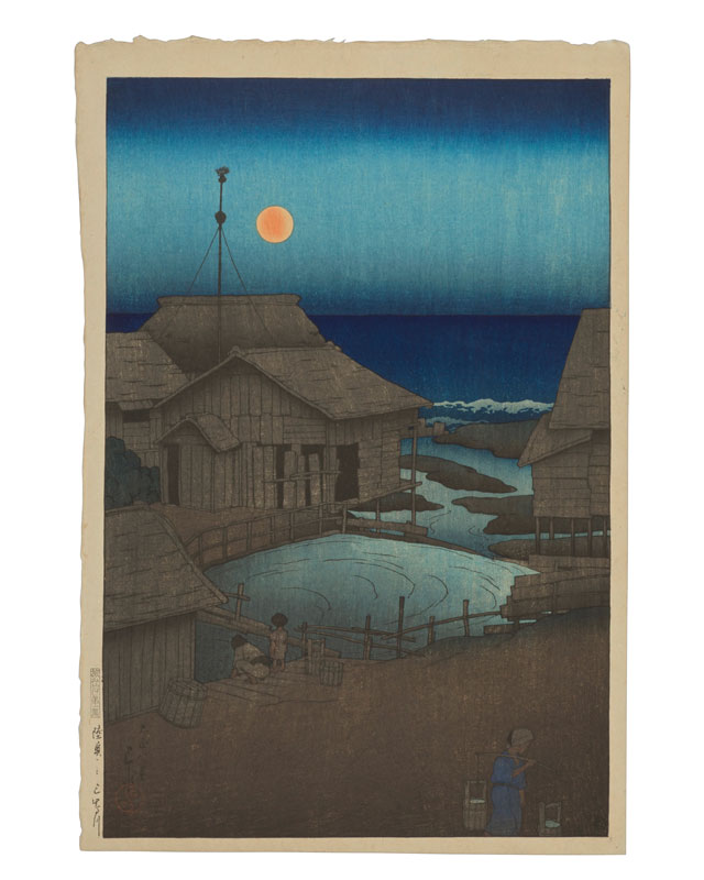 Amura,AmuraWorld,AmuraYachts, Kawase Hasui. Periodo Taisho (1912-1926), fechado en 1919.