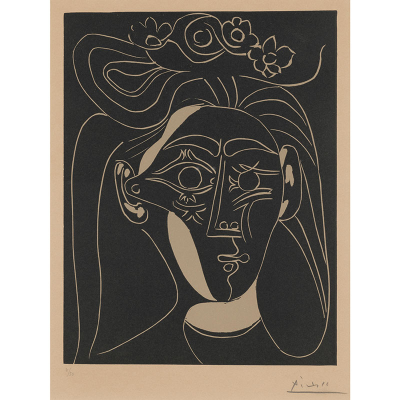 Amura,AmuraWorld,AmuraYachts, Pablo Picasso,<em> Femme au Chapeau à Fleurs</em>, 1962.