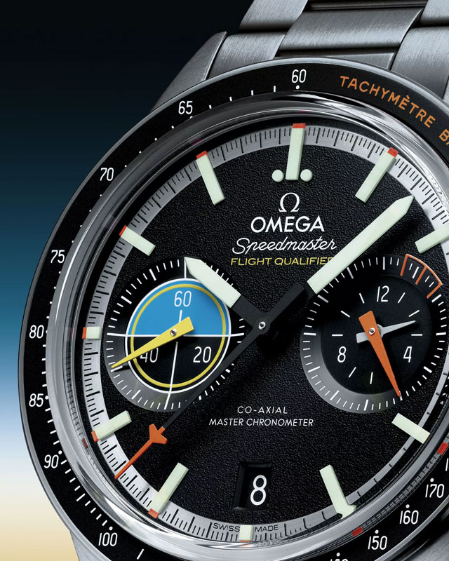 Amura,AmuraWorld,AmuraYachts, Por su diseño, la carátula del Speedmaster Pilot permite una fácil y rápida lectura del tiempo.