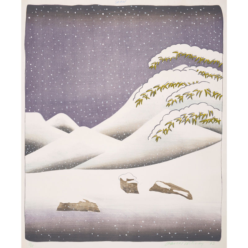 Amura,AmuraWorld,AmuraYachts, David Hockney RA (n. 1937) <em><i>Snow, de The Weather Series</i></em> (MCAT 131, SAC 140, Gemini 445), 1973.