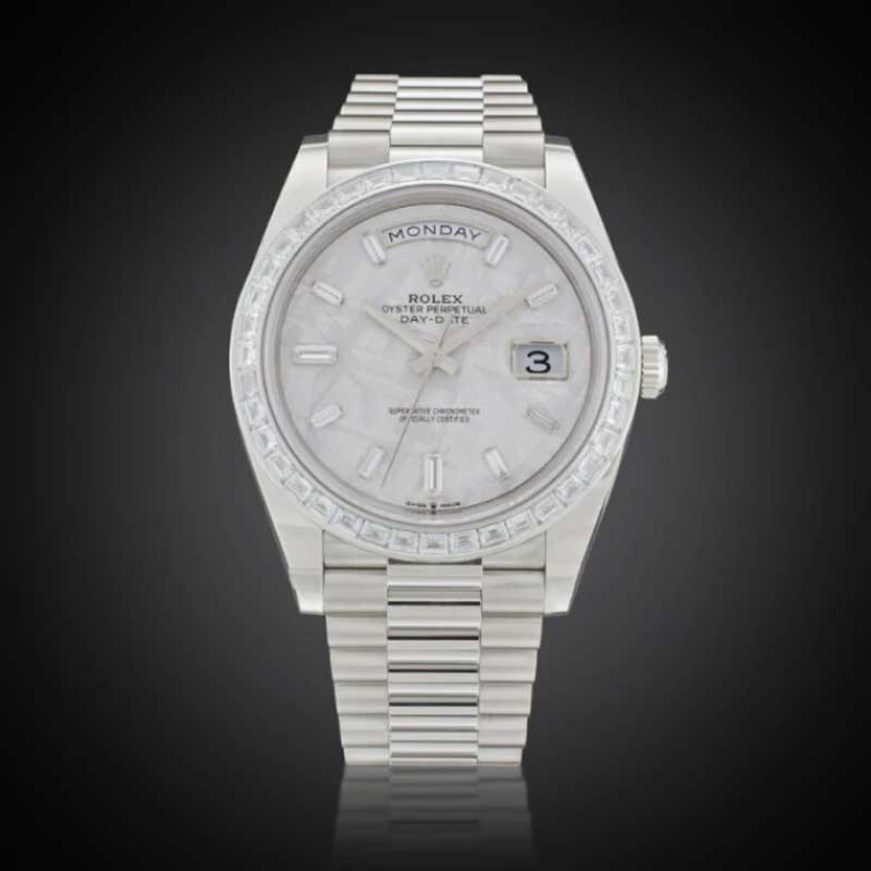 Amura,AmuraWorld,AmuraYachts, Rolex Day Date, Referencia 228396TBR, Circa 2021, 168,000 USD.