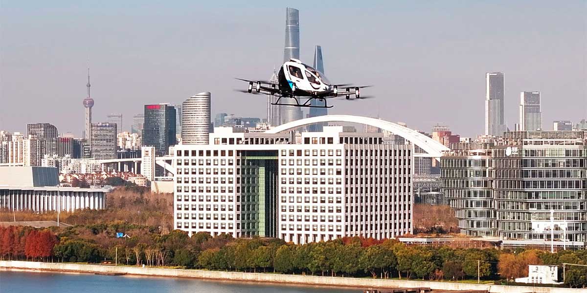 Vuela en China el primer eVTOL sin piloto