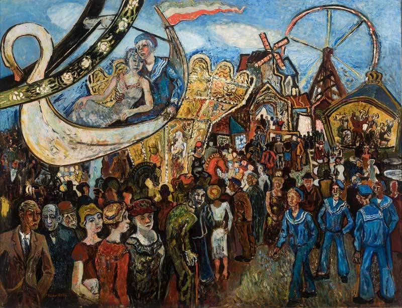 Amura,AmuraWorld,AmuraYachts, Reidar Aulie (1904-1977), <em><i>Tivoli (Parque de atracciones)</i></em>, 1935. Óleo sobre lienzo. Foto: Kunstsilo