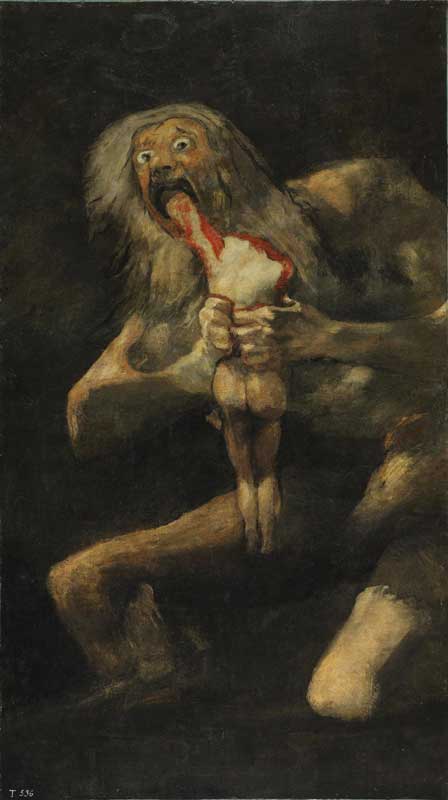 Amura,AmuraWorld,AmuraYachts, Francisco de Goya y Lucientes (1746-1828), <em><i>Saturno devorando a uno de sus hijos</i></em>, 1821-23. Mural transferido a lienzo. Bridgeman Images.