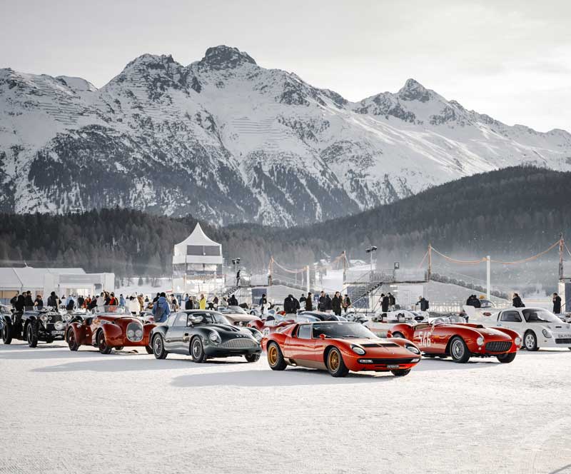 Amura,AmuraWorld,AmuraYachts, Autos clásicos de todos los tiempos son mostrados en The I.C.E. St. Moritz - International Concours of Elegance.