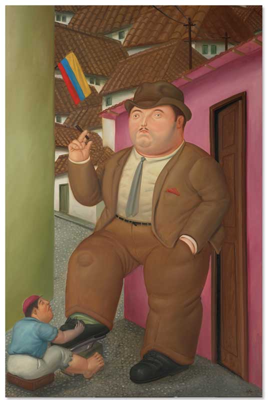 Amura,AmuraWorld,AmuraYachts, Fernando Botero, <em><i>Limpiabotas</i></em>, 1989. Óleo sobre lienzo. 198.1 x 130.8 cm.