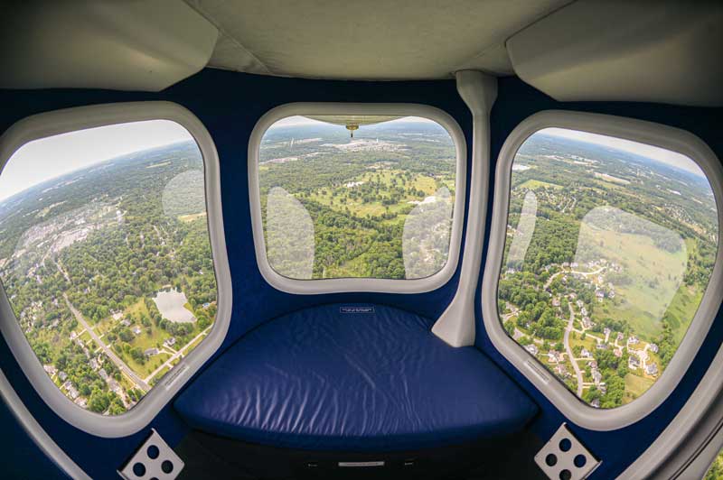Amura,AmuraWorld,AmuraYachts, Vista desde la góndola del dirigible.