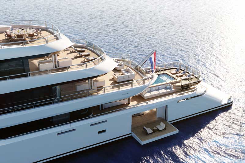 Amura,AmuraWorld,AmuraYachts, Amels 80 tiene la capacidad para navegar con 14 pasajeros.