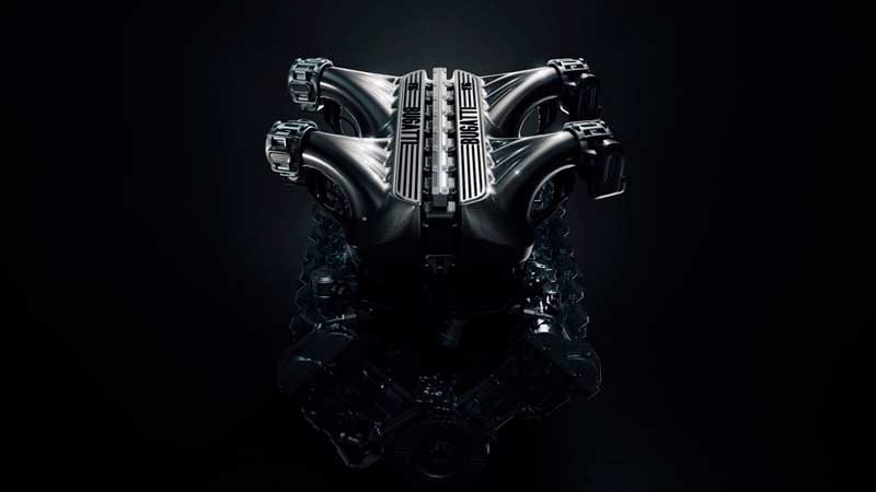 Amura,AmuraWorld,AmuraYachts, Casi un metro mide el motor V16 de Bugatti.