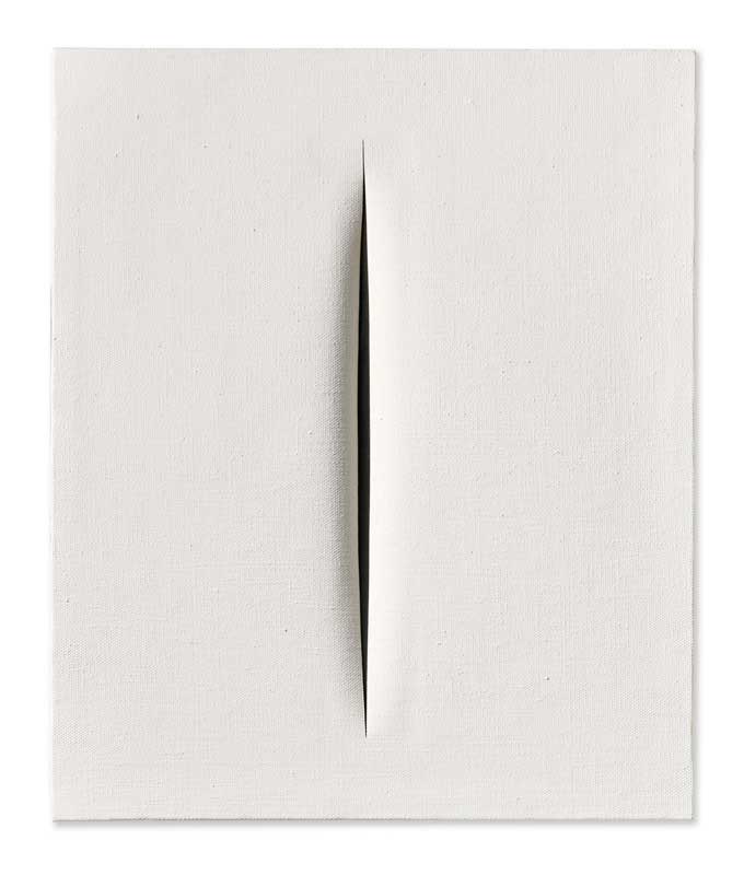 Amura,AmuraWorld,AmuraYachts, Lucio Fontana (1899-1968), <em><i>Concetto Spaziale, Attesa</i></em>, 1968. Acuarela sobre lienzo. 55.5 x 46.2 cm.
