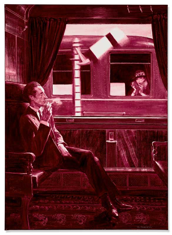 Amura,AmuraWorld,AmuraYachts, Mark Tansey (n. 1949), <em><i>Estudio para “La Enunciación”,</i></em> 1992-1993. Óleo sobre lienzo, 91.4 x 66 cm. Vendido por 3’196,000 USD.