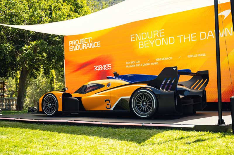 Amura,AmuraWorld,AmuraYachts, El McLaren Le Mans Hypercar rememora la primera victoria de McLaren en la Indy 500 de 1974.
