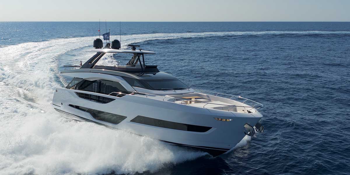 Flota de lujo de Ferretti Group, en Génova