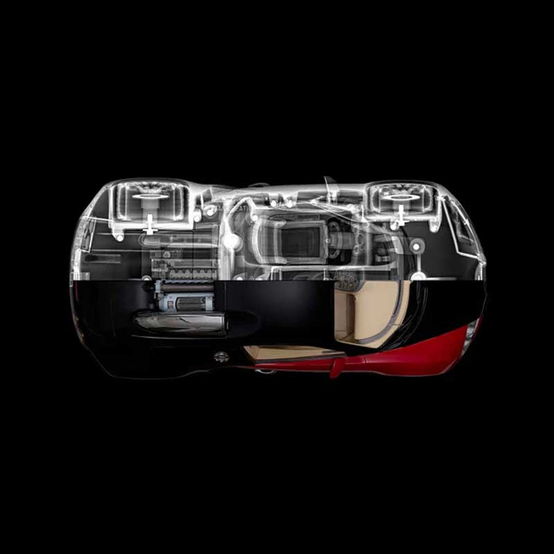 Amura,AmuraWorld,AmuraYachts, Impresiones de arte Bugatti en rayos X.