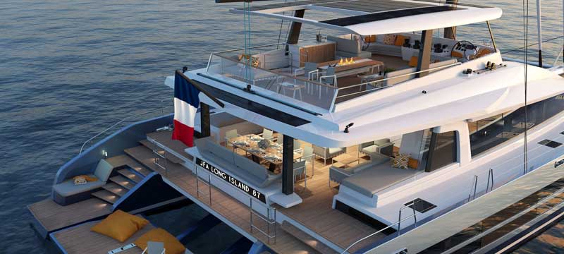 Amura,AmuraWorld,AmuraYachts, Los interiores del Long Island 87’ son de<em><i> </i></em>Darnet Design<em> </em>by Franck Darnet.