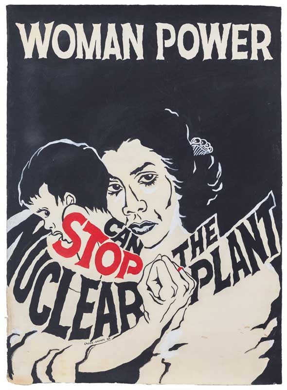 Amura,AmuraWorld,AmuraYachts, Imelda Cajipe Endaya, <em><i>Poder Femenino/Detener la Planta Nuclear</i></em>. 1984. Témpera sobre papel de acuarela. Colección de la artista. Colección de la Galería Nacional de Singapur.