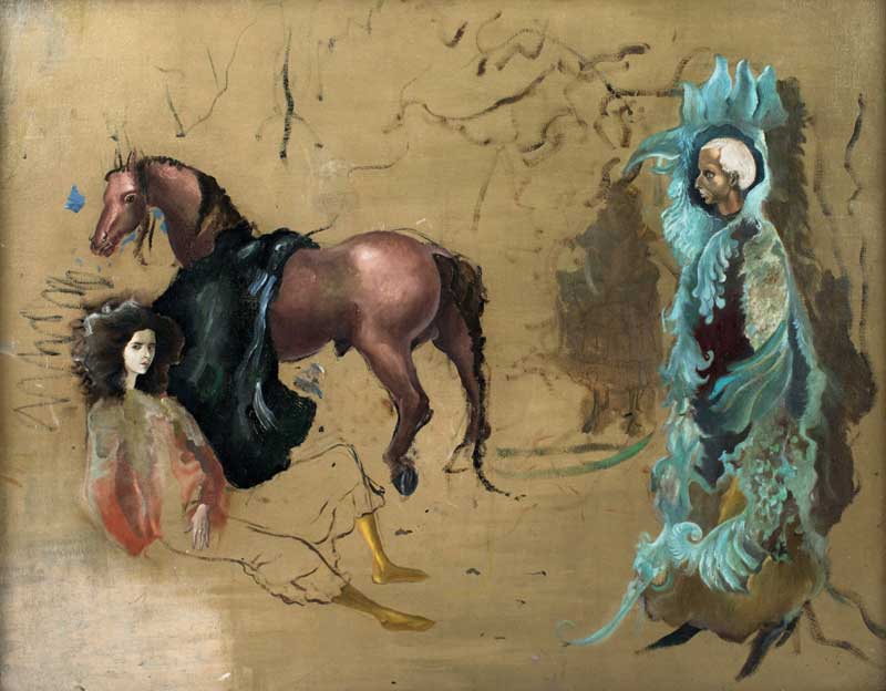 Amura,AmuraWorld,AmuraYachts, Leonora Carrington (1917-2011),<em><i> Doble retrato (Autorretrato con Max Ernst), </i></em>1938<em><i>. </i></em>Óleo sobre lienzo. 65.4×81.9 cm. Colección privada. 2026 Patrimonio de Leonora Carrington / ADAGP, París. Cortesía de la Galería Wendi Norris, San Francisco.