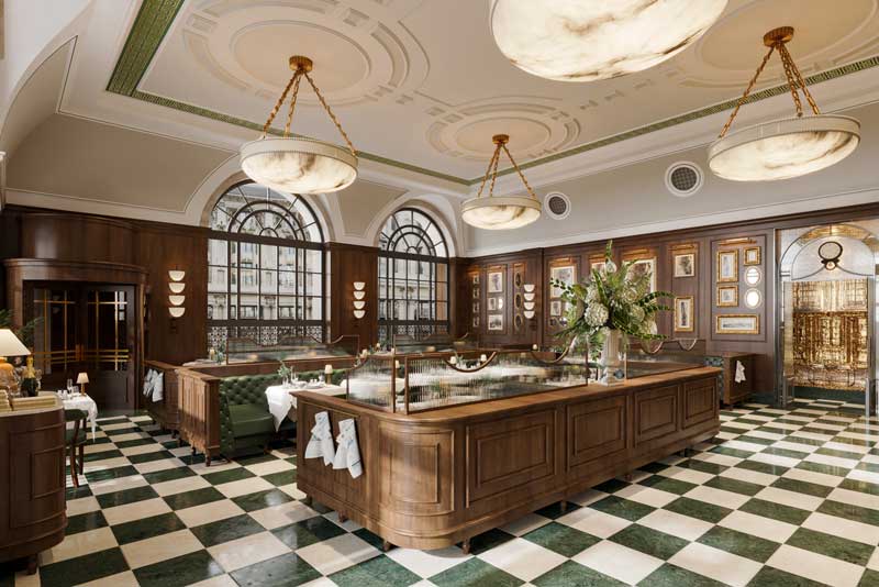Amura,AmuraWorld,AmuraYachts, The WestDill Mayfair Hotel London fue diseñado en lo que fue un banco inaugurado a inicios del siglo 20.