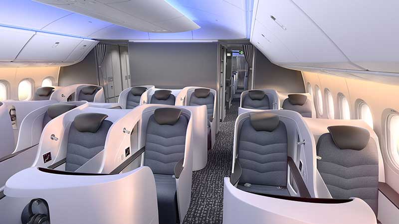 Amura,AmuraWorld,AmuraYachts, A bordo, el Boeing 777X ofrecerá una sensación de menor altitud durante el vuelo.