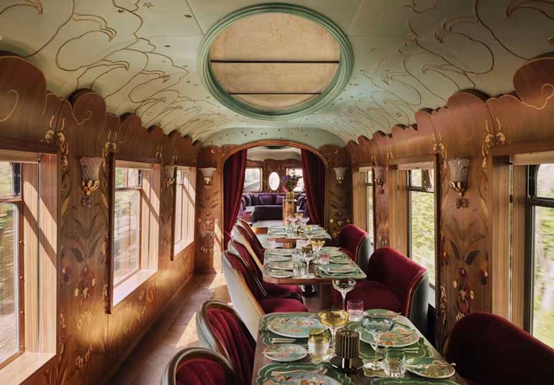 Amura,AmuraWorld,AmuraYachts, <em><i>Celia</i></em> es el vagón creado por Baz Luhrmann y Catherine Martin para el legendario British Pullman A Belmond Train.