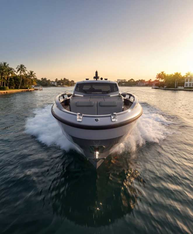 Amura,AmuraWorld,AmuraYachts, El yate <strong><b>Sacs Hyper 5S</b></strong> ofrece cuatro opciones de motorización.