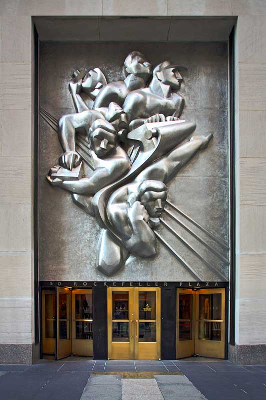 Amura,AmuraWorld,AmuraYachts, Noguchi’s News was the largest stainless steel relief ever produced when it was unveiled at Rockefeller Center. Photo by Tomás Fano/CC-SA-by 2.0