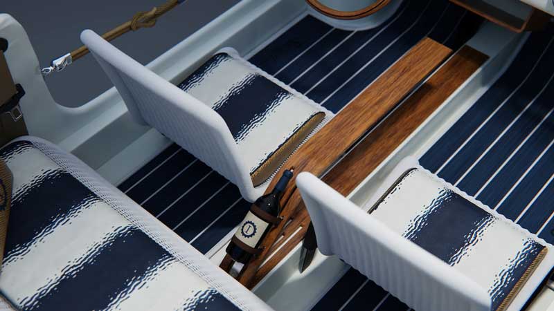 Amura,AmuraWorld,AmuraYachts, The Spiaggina is designed to be enjoyed much like a small boat.