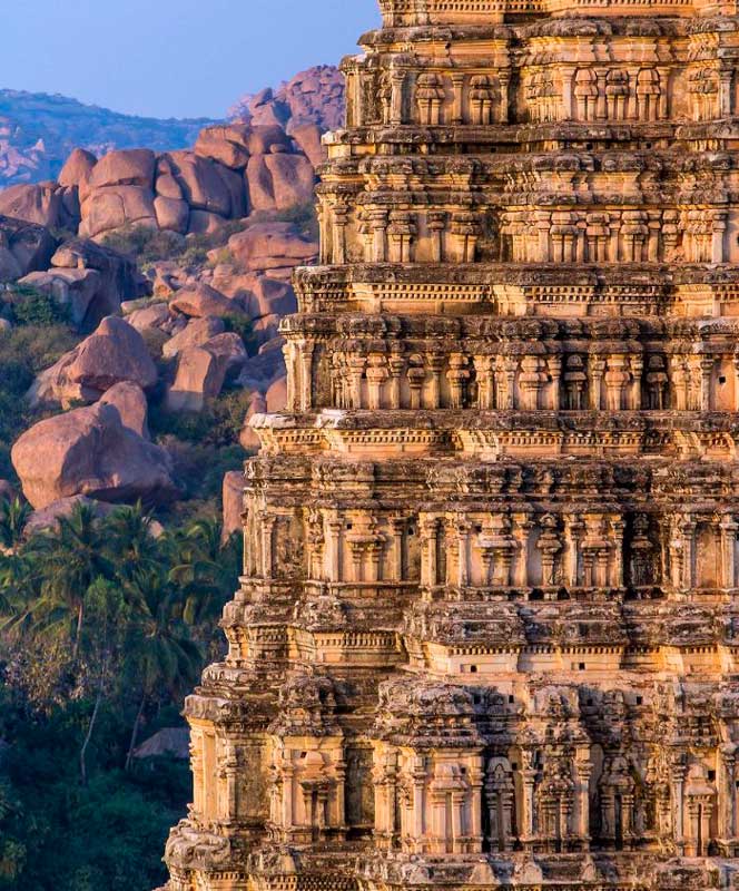 Amura,AmuraWorld,AmuraYachts, The main tower of the Virupaksha Temple, located in Hampi, Karnataka, India.