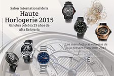 Salon International de la Haute Horlogerie 2015 Ginebra celebra 25 años de Alta Relojería - Felipe López