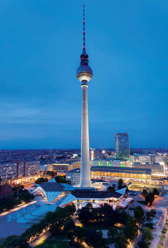 Fernsehturm TV Tower in Berlin. 
