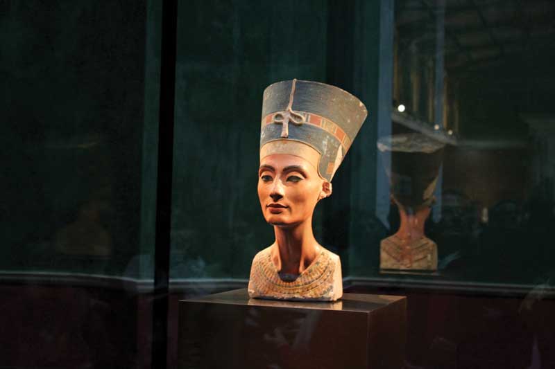 Nefertiti Bust in the Egyptian Museum of Berlin.