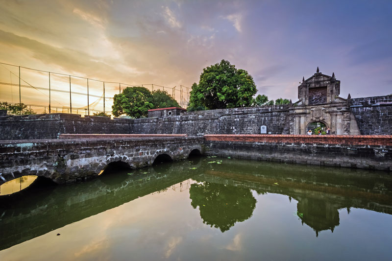 Moat of Fort Santiago in Intramuros, Manila.
