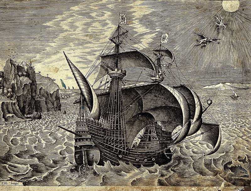 Diversas piezas de arte, como este arcón, hacen referencia o ilustran la importancia del Galeón de Manila.