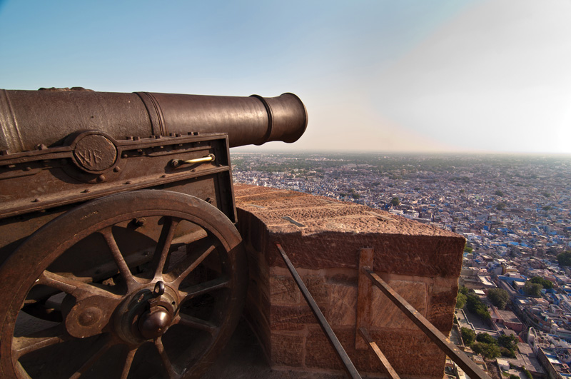 
Cannon at the Mehrangarh Fort, Jodhpur, India.
