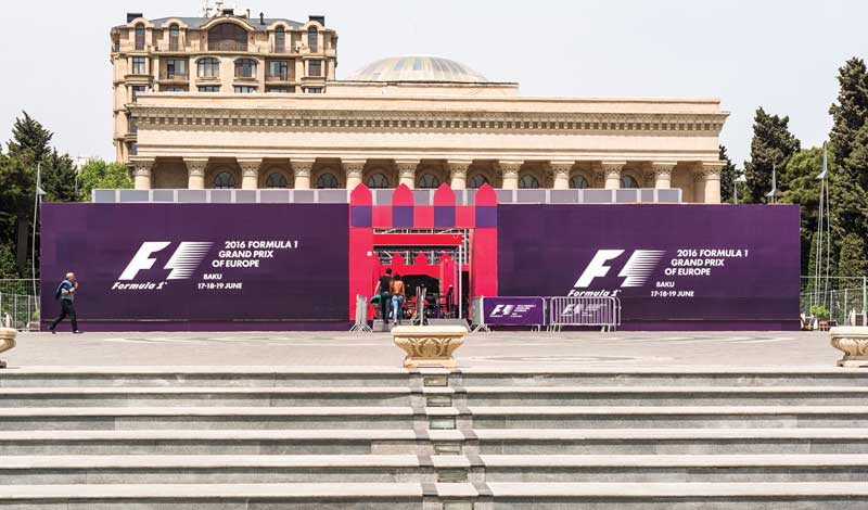 1ra edición del Gran Premio de Europa de  F1, en Bakú.  